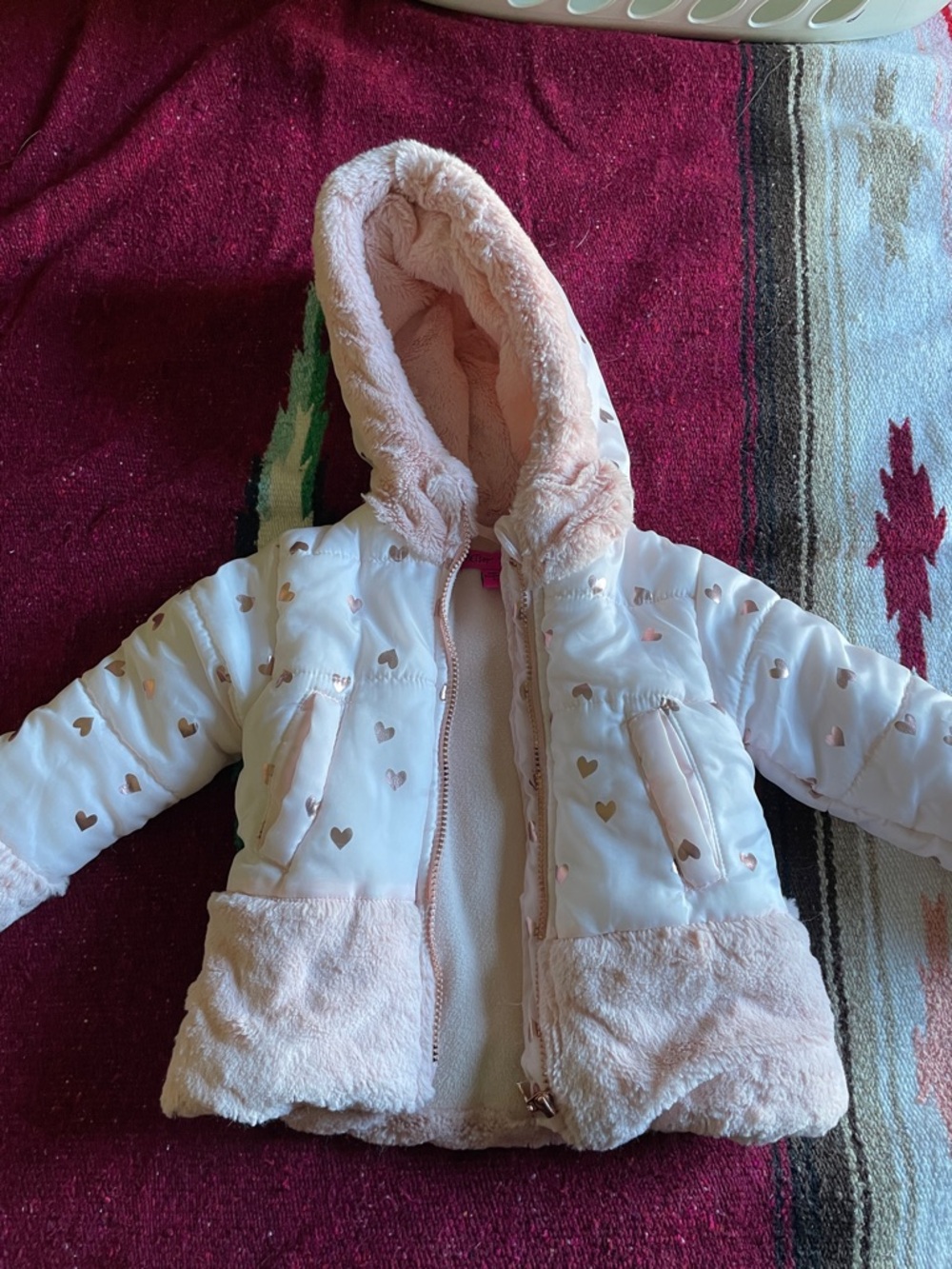 Betsey Johnson Girls Winter Coat with Hood, Faux Fur
